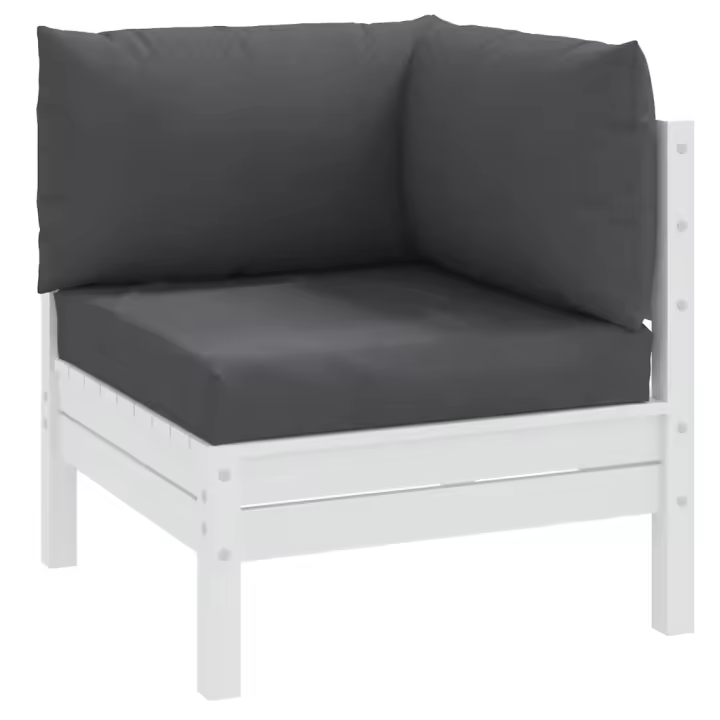 vidaXL Cojines para sofá de palets 3 uds tela gris antracita melange - 1