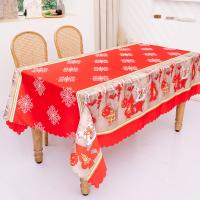 Mantel Navideño De 140x180cm Decorativo Plegable Para Fiesta De Año Nuevo En Casa Tela Estampada Rayada Para Mesa De Comedor - details 4