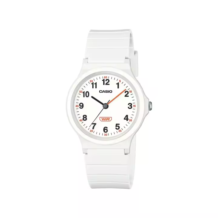 Casio LQ-24B-7BEF con correa blanca de resina biológica - 1
