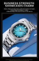 Reloj De Hombre PENGAGAR Lujo Militar Quadrado Impermeable Luminoso Con Fecha Y Día De La Semana Acero Inoxidable Reloj De Cuarzo Con Estuche - details 2