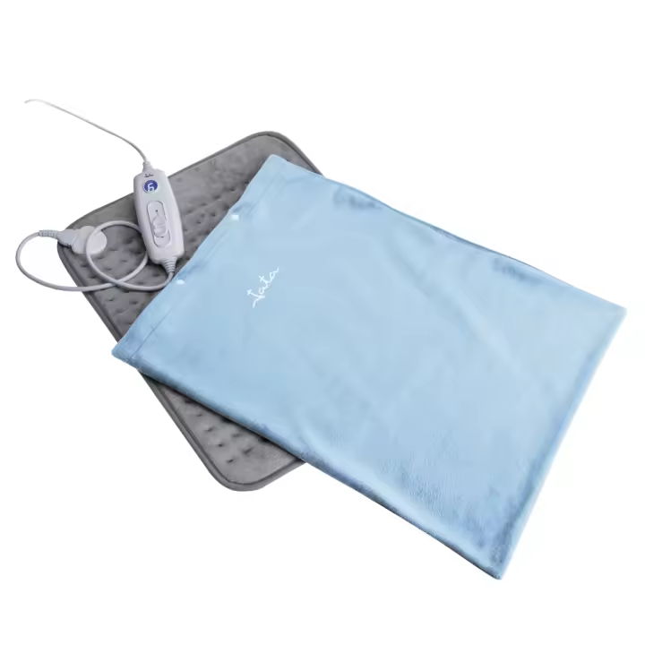 JATA JCAE5220 - Manta Eléctrica. Para Espalda, Cuello, Cervicales, Lumbares, Hombros y Abdomen. 6 Niveles de Calor. Calor Rápido. Flexible, Suave, Transpirable. Funda Lavable. Incluye funda extra de regalo - 1