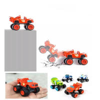 Juguetes Para Niños 4PCS Blaze Monster Machines Anime Figura De Robot Deformado Coche Glissade Modelo Metal Regalos De Navidad - details 6