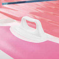 INTEX - Colchoneta hinchable Pink Paradise, 244x119x97 cm, con techo, asas resistentes de sujeción, cuerda de agarre y porta bebidas, diseño rosa, capacidad 1 persona máx. 100 kg, fabricada de vinilo resistente, incluye parche de reparación - details 5