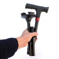 Bastón Plegable Multifuncional Con Luz LED Inteligente Y Alarma Antideslizante Para Ancianos Para Senderismo Ajustable En Longitud - details 12