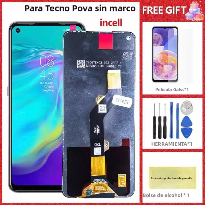 Pantalla LCD De 6.8" Para TECNO Pova LD7 Panel De Toque De Pantalla Y Digitizador De Repuesto Compatible Con Tecno Pova LD7j IPS Sin Arrugas Ni Pixels Muertos - 1
