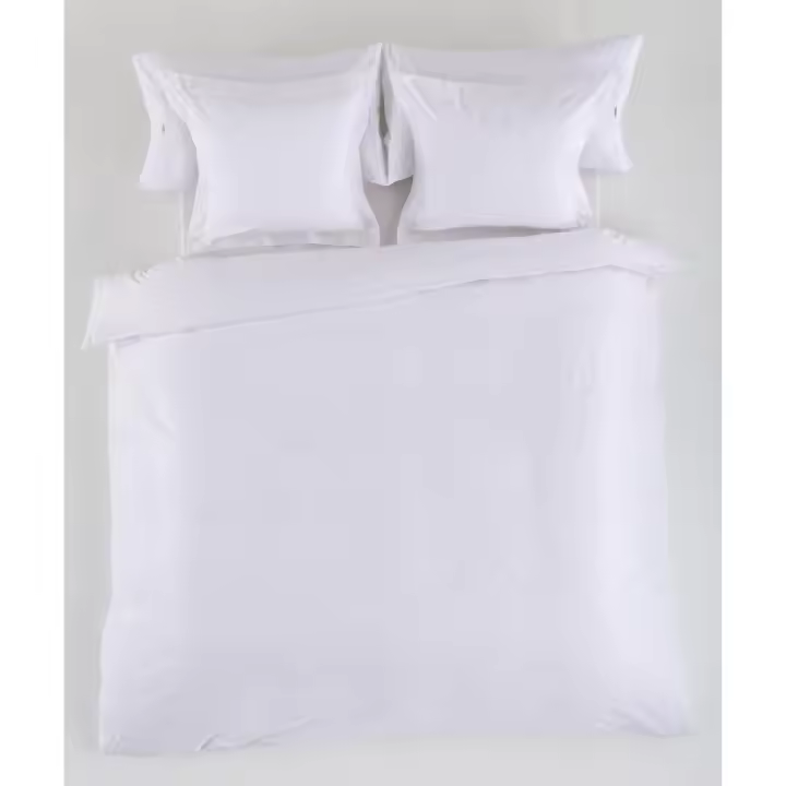 FUNDA NORDICA lisa color blanco - Cama de 135/140 (1 pieza) - 50% algodón / 50% poliéster - 144 hilos. Gramage: 115 - Fijalo - 1
