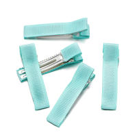 20pcs Pinzas De Cabello Con Cinta Grosgrain De 5cm Para DIY Accesorios De Barretas Para Bebés Y Niñas Metal Color Plateado - details 3