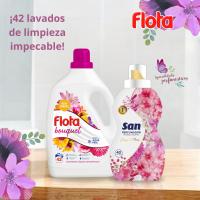 FLOTA Detergente Líquido para Lavadora  42 Lavados Bouquet + SAN Perfumador  Campo de Flores 40 Dosis - Ropa Blanca y de Color - Fragancia Duradera y Fresca- Antimanchas y Antiolores - details 1