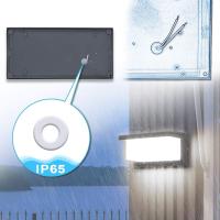 Aplique de Exterior LED Moderno de 12 W, Impermeable, IP65, Aluminio, Luz Emprotable, Pasillo, Escalera, Balcón, Jardín, Porche, Negro, 4000 K, blanco Natural [Clase de Eficiencia Energética A +] - details 2