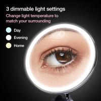 Espejo de Maquillaje con Luz LED – Súper Brillante, Aumento 10x, Control Táctil, Brillo Ajustable y Carga USB Tipo C – Espejo con Luz para Casa - details 1