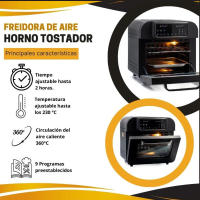 Ostark Freidora de Aire 5L  5.5L 6L 16L Sin Aceite, 1400W, Pantalla Táctil, 80-200°C, 60 Min Temporizador, Capacidad Grande, Fácil Limpiar, 220-240V ~ Para Cocina Saludable - details 28