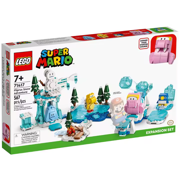 LEGO SUPER MARIO - SET DE EXPANSIÓN: AVENTURA EN LA NIEVE DE LA MORSIK, 71417, TIENDA CON LICENCIA OFICIAL - 1