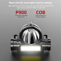 Linterna Frontal LED Recargable Con Sensor Para Camping Y Pesca Luz De Banda Potente Impermeable 5 Estiloslampara De Corbata - details 21