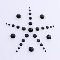 1440Pcs Cristales De Vidrio AB Para Arte De Uñas DIY Tamaños Mixtos Adhesivo Negro Rhinestones Redondos Para Decoración De Uñas - details 7