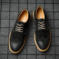 Zapatos De Cuero Genuino Para Hombre Zapatos De Negocios Retro Zapatos Formales Talla Grande De Alta Calidad Zapatos Casuales Con Diseño De Brogues - details 6
