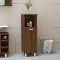 vidaXL Armario de baño madera contrachapada roble marrón 30x30x95 cm en color Marrón roble/Roble artisan/Blanco brillante y más | almacenamiento funcional diseño moderno para baño dormitorio sala - details 0