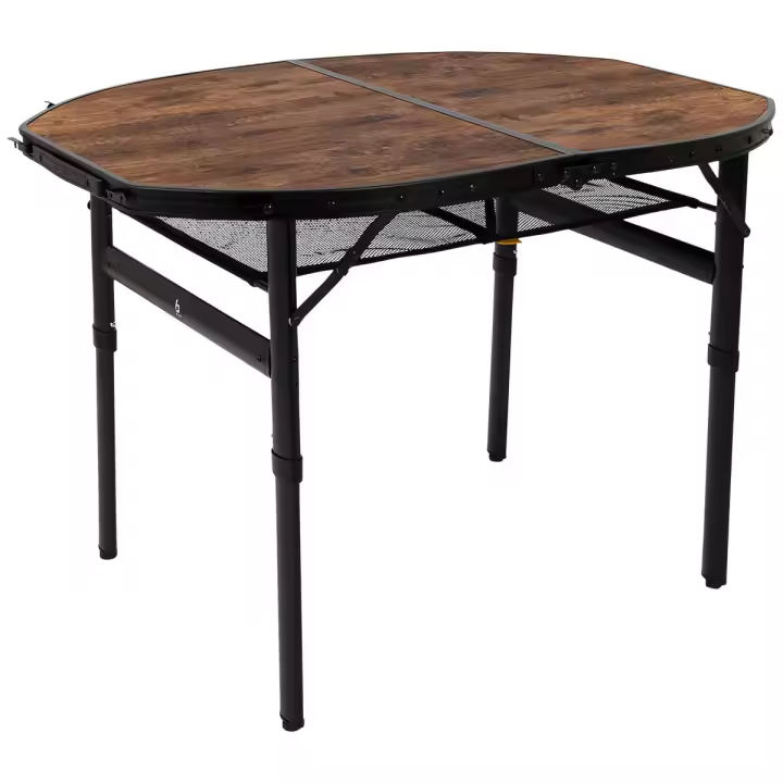 Bo-Camp - Industrial - Mesa - Woodbine - Ovalada - Modelo maleta - 100x70 cm - 1