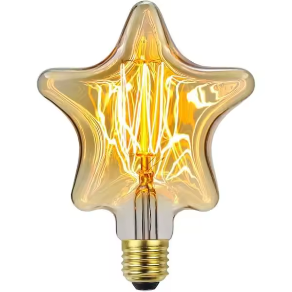 Bombilla en forma de estrella, estilo vintage, estilo retro, decorativa, para bodas, dormitorios y decoración del hogar. - 1