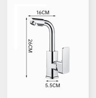 Grifo De Baño Universal Para Lavabo Agua Caliente Y Fría 2-en-1 Instalación En La Parte Superior Rotativo Para Cocina Y Hogar - details 20