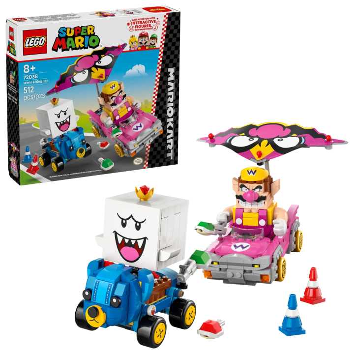 LEGO ++ Super Mario Mario Kart Wario y Rey Boo 72038 - Set Construcción 512 Piezas 8+ Años