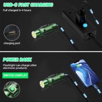 3 LED Super Bright Mini LED Flashlight 2000LM Portable EDC Flashlight TYPE-C Rechargeable IP68 Camping Light with Battery Display - details 2