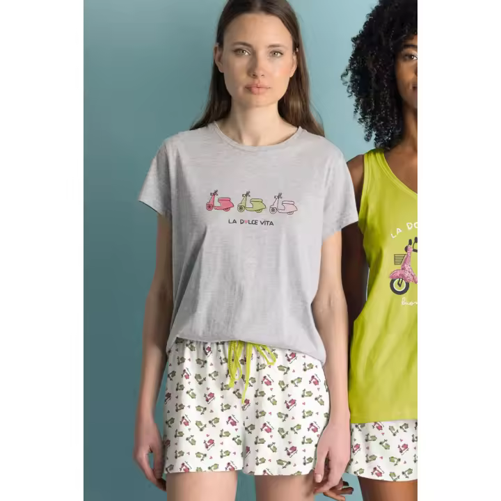 Pijama Mujer Verano 62089 Color Gris Admas - 1