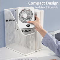 Ventilador De Mesa Portátil Mini Plegable Con 5 Velocidades USB Recargable Para Estudiantes Y Oficina Instalación En Pared - details 10