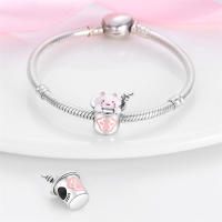 925 Plata Esterlina Encantador Gato Uña Rosa Charms Bolas Para Pulsera Original 3mm Joyería Fina Hecha a Medida Cumpleaños Fiestas Aniversarios Bodas Compromisos - details 18