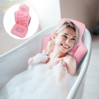 Almohada de bañera de cuerpo completo - Cojín de reposacabezas antideslizante | Cojín de bañera | Almohada de bañera de spa para soporte de hombros y espalda | Cojín de baño de malla de aire transpirable con soporte lumbar para ducha - details 1