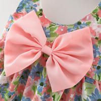Conjunto De 2 Piezas Ropa Infantil Para Niñas Vestido De Verano Estilo Coreano Con Tirantes Flores Y Falda Playa Sombrero Del Mismo Estilo - details 5