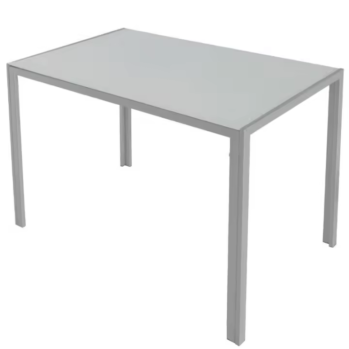 Miroytengo Mesa Fija de Cocina Cica color blanco de cristal 105x75x60 cm - 1