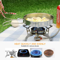 Juego De Cocina Para Camping Y Senderismo En Acero Inoxidable Resistente Al Agua Plegable Con Soporte Para Fogata Ideal Para Picnics - details 5