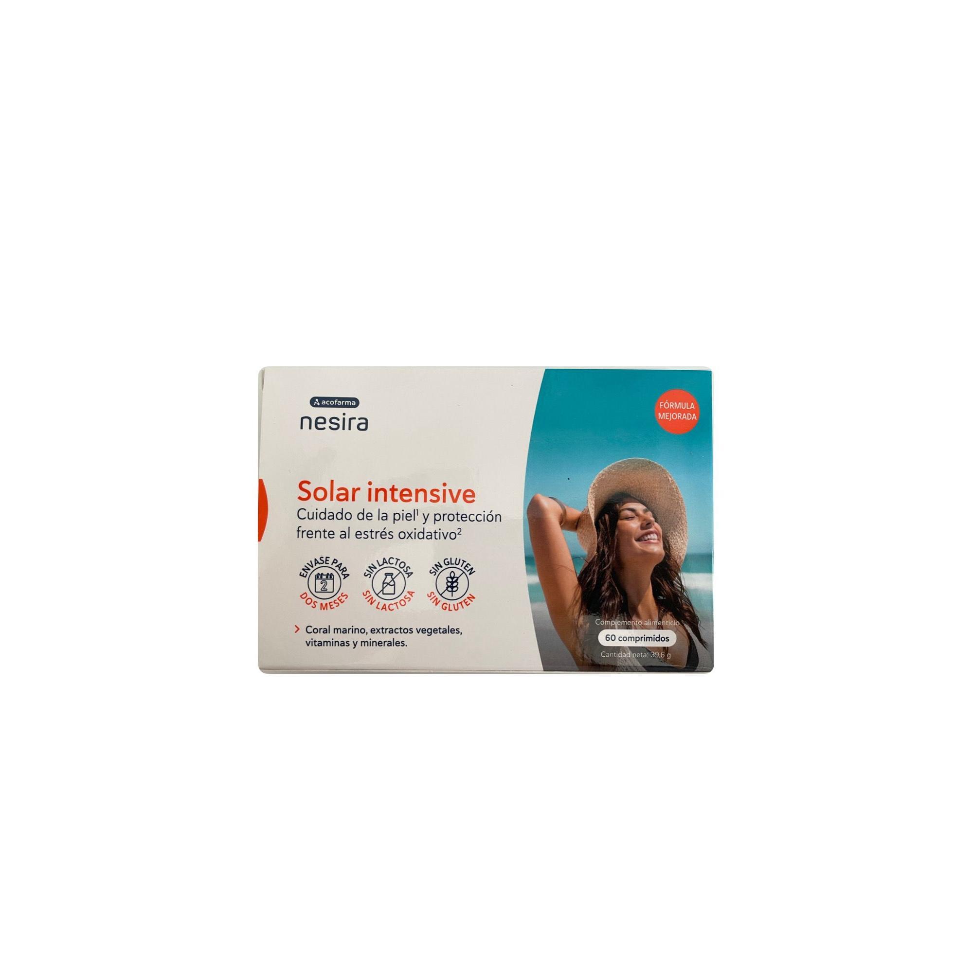 Nesira Solar Intensive 60 comprimidos para el Cuidado de la Piel protección solar y nutrición cutánea, Acofarma