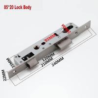 Cerradura de Mortaja 85/20mm, Din derecha E lateral para cylinder de Perfil y Puerta de Marco tubular con tornillos/Marco tubular Cerradura Universal a parpuerta interior < - details 0