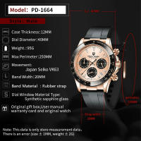 Reloj De Cuarzo PAGANI DESIGN Para Hombre Reloj De Pulsera Deportivo De Lujo Automático Con Fecha Impermeable Y Cronógrafo Dorado - details 1