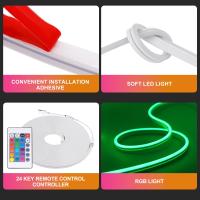 Lámpara De Neón LED RGB Flexível Con Control Remoto De 24 Teclas Y Tubo De Silicona Para Decoración De Iluminación Retroiluminada En El Hogar - details 4