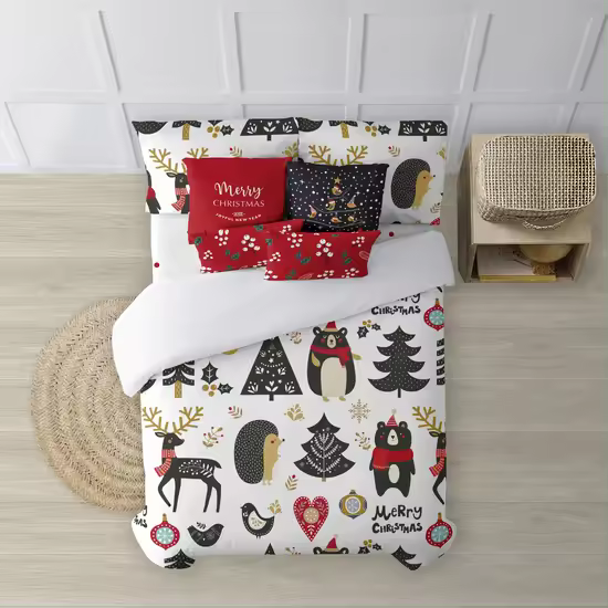 BL BELUM - Funda nórdica navidad 50% algodón - 50% poliéster- Funda nórdica con botones Laponia 18 - Funda Nórdica Extrasuave - Funda Nórdica 100% Made in Spain - 1