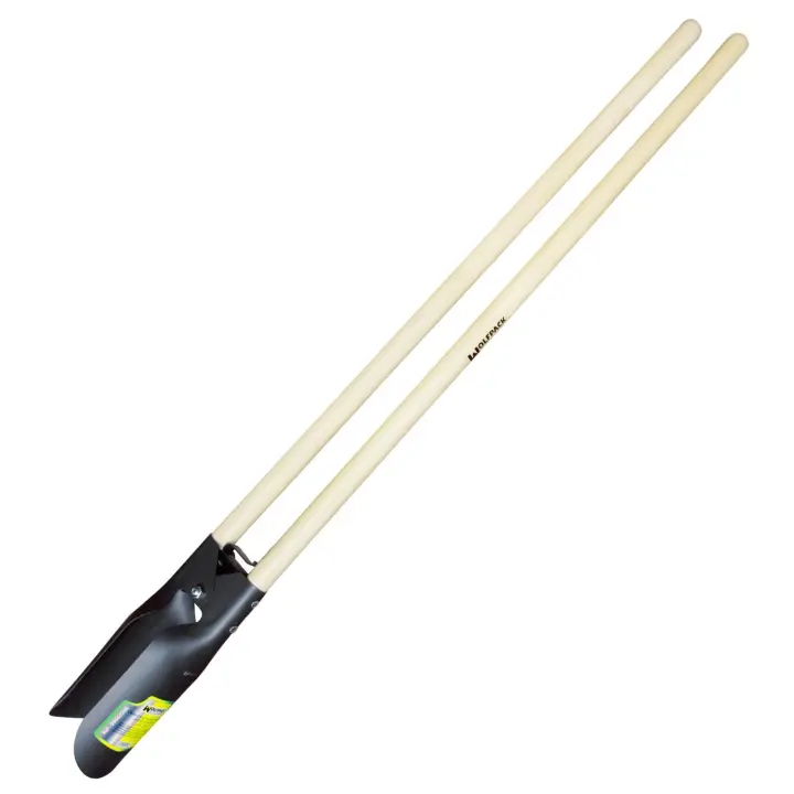 Cavahoyos acero forjado con mango madera 146 cm. plantador, cava hoyos,sembradora, plantadora, cava poste, siembra bulbos, - 1