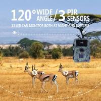 Cámara de rastreo para caza impermeable al aire libre, trampa para fotos, visión nocturna infrarroja activada por movimiento, Wi-Fi, cámara 4K de 60MP 1600 en algún lugar - details 8