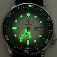 Reloj De Pulsera Hombre SKX Tandorio Diver Acero Inoxidable Movimiento NH36 3.8 Corona 120 Clicks Bisel Pantalla Blanca Luminiscencia Verde Correa De Acero Inoxidable Resistente Al Agua 20 Bar - details 16