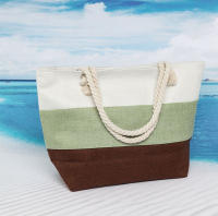 EILV - Bolso de Playa Mujer Grande con Cremallera, Bolsa de Verano Estilo Bohemio, Multicolor, Asas de Cuerda, Alta Capacidad - details 2