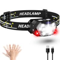 Lámpara Frontal De Mano Con Sensor De Alta Potencia 9 LED Recargable Por USB Para Camping Pesca Y Actividades Al Aire Libre - details 2