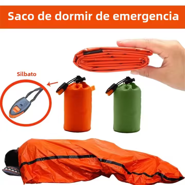 Bolsa De Sueño De Sobrevivencia Portátil Impermeable Para Emergencias Con Funda Térmica De Rescate De Primeros Auxilios Para Camping Al Aire Libre EDC - 1