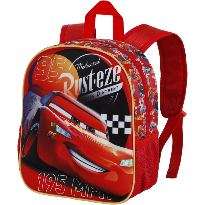 Mochila 3D Pequeña Bumper Cars 3 Disney Color Rojo. Tamaño 31x26x11cm. KARACTERMANIA - 1