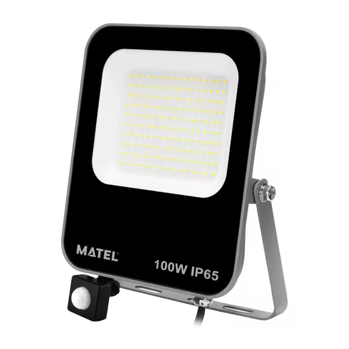PROJETOR LED ALUMÍNIO MATEL CHIP SAMSUNG SENSOR 100W FRIA - 1