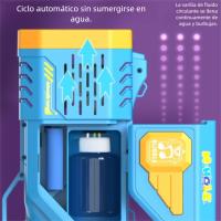 Pistola de Burbujas de Jabón Para Niños Automática con Dos Botellas Triple Cañón Luces LED para Fiestas Reuniones en la Playa Cumpleañ Regalo para Niñosos - details 2