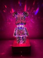 Luz Nocturna LED Proyección 3D De Ondas De Choque De Osos Con Colorido USB Decoración Atmosfera Ajustable Para Habitación Decorativo De Vidrio - details 12
