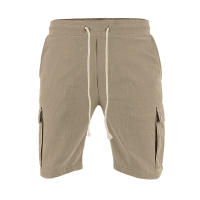 Pantalones cortos de trabajo multibolsillos estilo americano para hombre, informales, ajustados, con cordón, de verano - details 6
