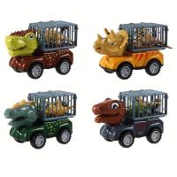 Camión De Dinosaurio Para Niños Juguete De Transporte De Dinosaurio Con Coches FrictionPowered Pull Back Playset Para Niños - details 0