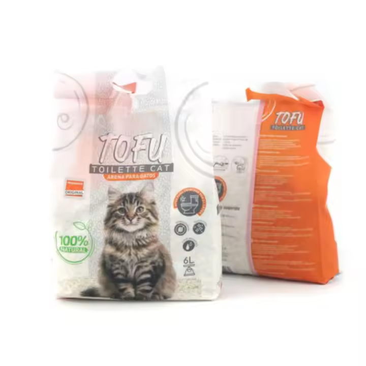 Arena de Tofu para Gatos – Arena Aglomerante Natural, Biodegradable y Libre de Polvo, Control de Olores, Desechable en el Inodoro – Fragancias: Lavanda, Limón, Manzana y Original – 6L - 1